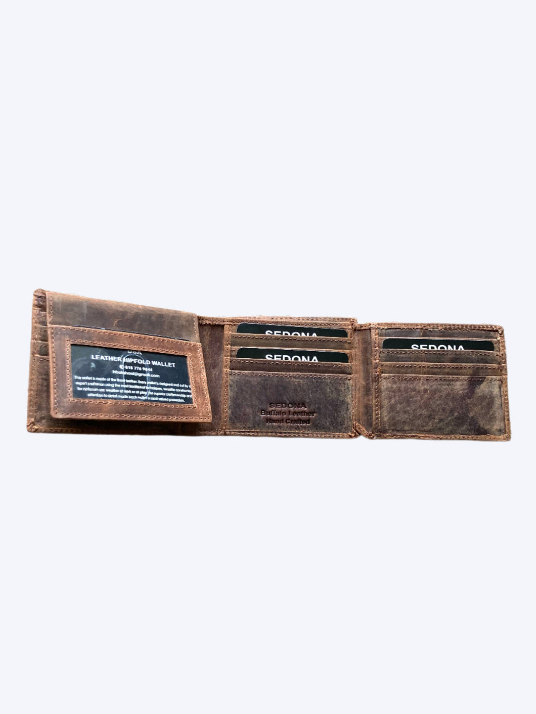SEDONA® Buffalo Leather Bifold Wallet with 16 slots