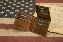 Load image into Gallery viewer, SEDONA® Buffalo Leather Bifold Wallet with 2 windows
