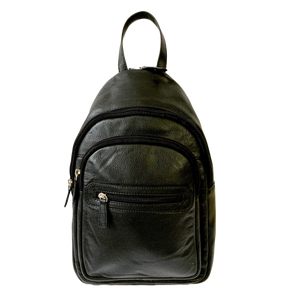 SEDONA® Leather Backpack with Zippered Strap