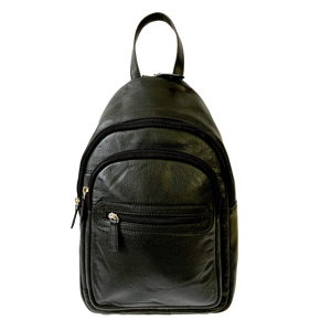 SEDONA Leather Backpack with Zippered Strap
