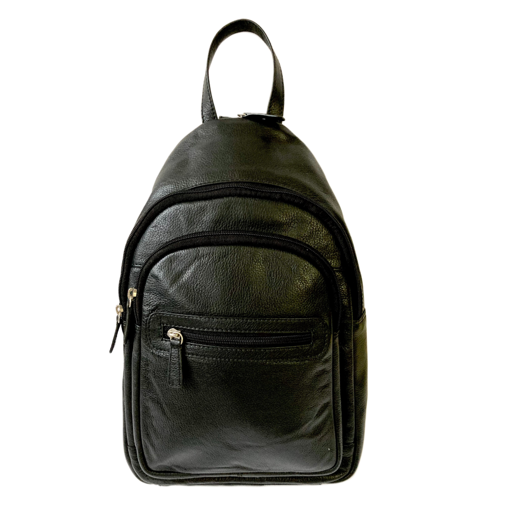 SEDONA® Leather Backpack with Zippered Strap