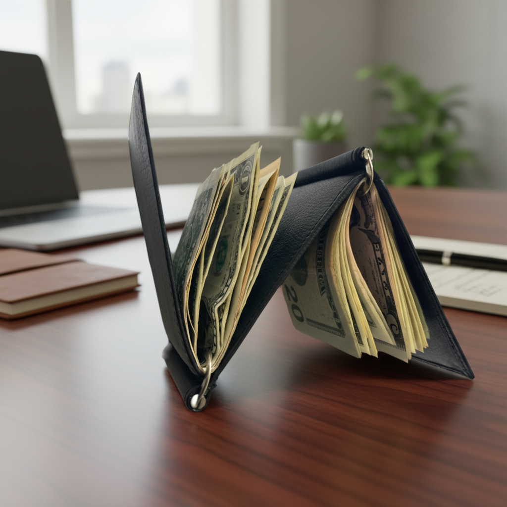 SEDONA® Z fold double money clip wallet