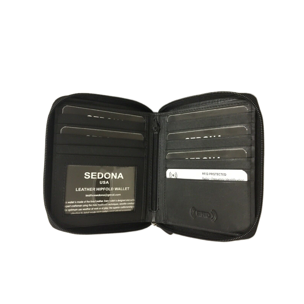 SEDONA® Hipster Wallet with Zipper RFID Security