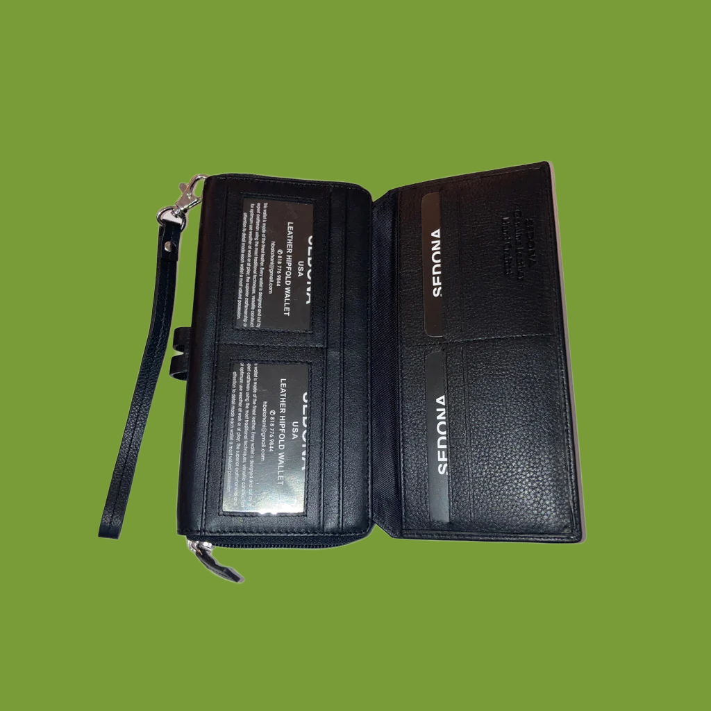 SEDONA®  Women’s leather Clutch Wallet with Wristlet