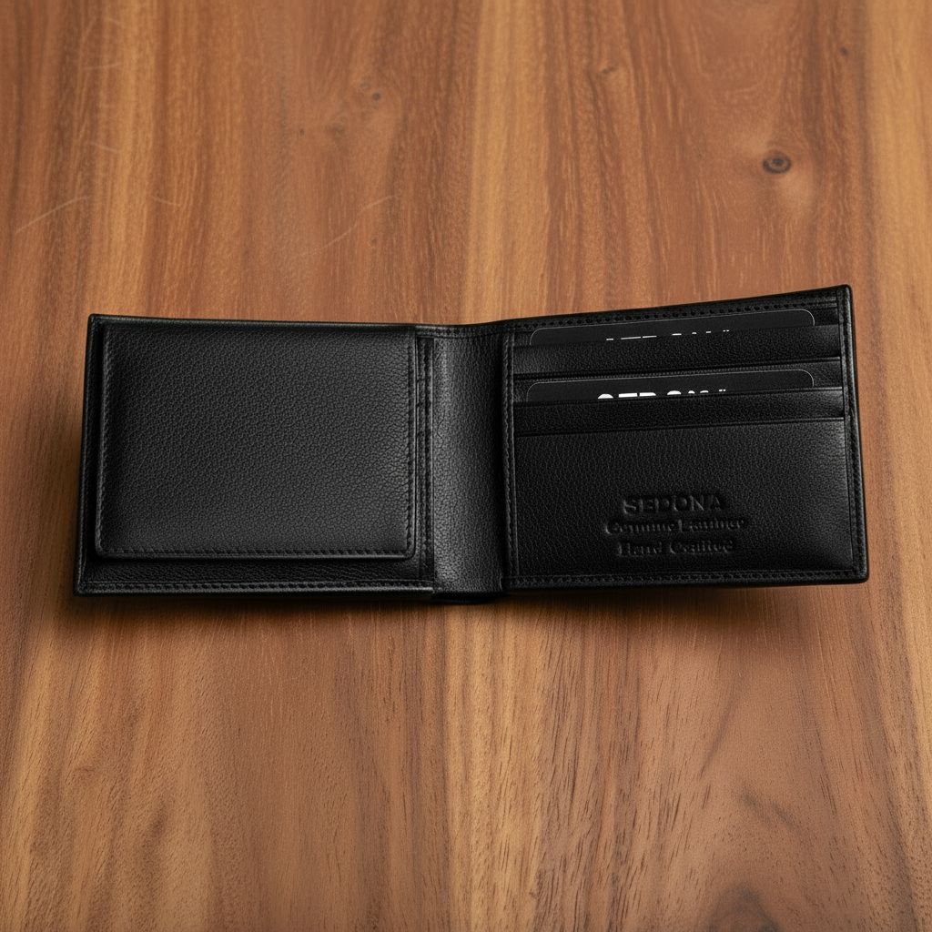 SEDONA® Leather Bifold Wallet with pullout ID  Card Case