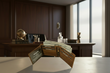 Load image into Gallery viewer, SEDONA® Buffalo Leather Wallet with zipper in cash compartment
