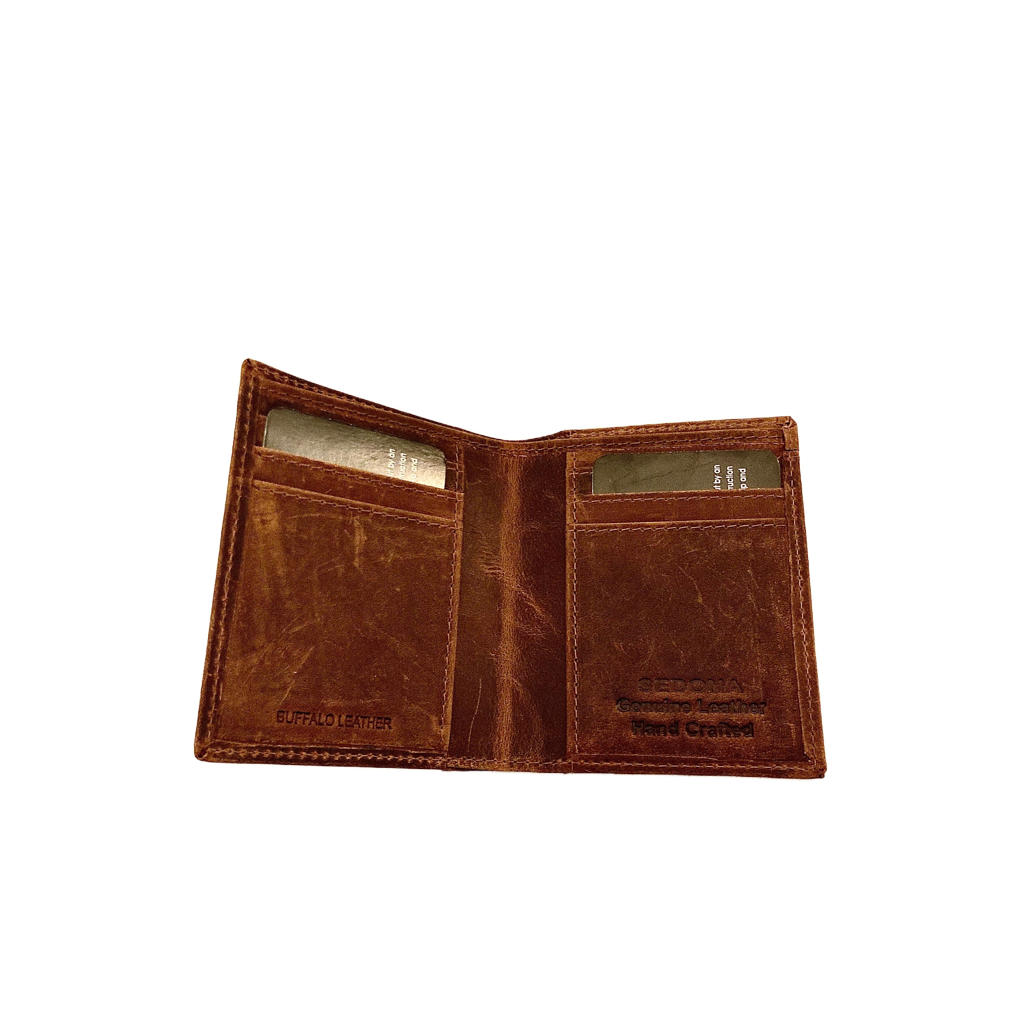 SEDONA® Leather Minimalist Bifold Wallet outside id