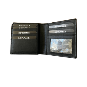 SEDONA® RFID Hipster Wallet with center FLAP 20 card slots