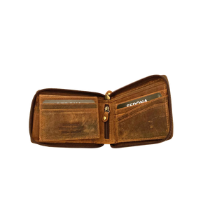 SEDONA Buffalo Leather Zipper Wallet