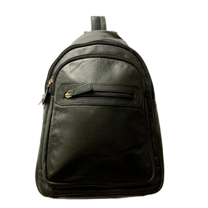 SEDONA® Leather Backpack with Zippered Strap