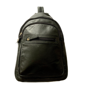 SEDONA Leather Backpack with Zippered Strap