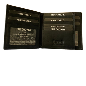 SEDONA® RFID Hipster Wallet with center FLAP 20 card slots