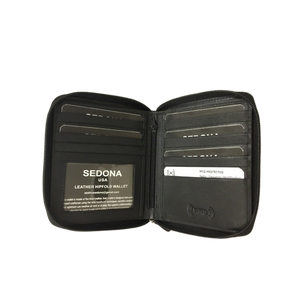 SEDONA® Hipster Wallet with Zipper RFID Security