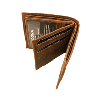 Load image into Gallery viewer, SEDONA® Buffalo Leather Hipster Wallet with 2 id windows
