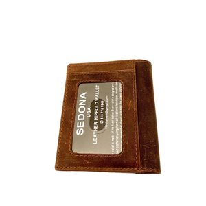 SEDONA® Leather Minimalist Bifold Wallet outside id