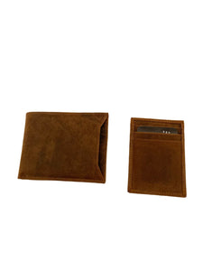 SEDONA® Buffalo Leather Bifold Wallet with pull id/card case