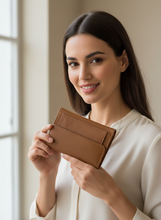 Load image into Gallery viewer, SEDONA®  Women&#39;s Leather Trifold Wallet with Coin Pocket
