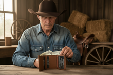 Load image into Gallery viewer, SEDONA® Leather Trifold with center flap
