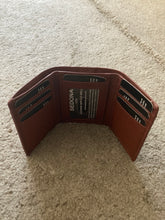 Load image into Gallery viewer, Trifold Wallet with zipper in cash compartment
